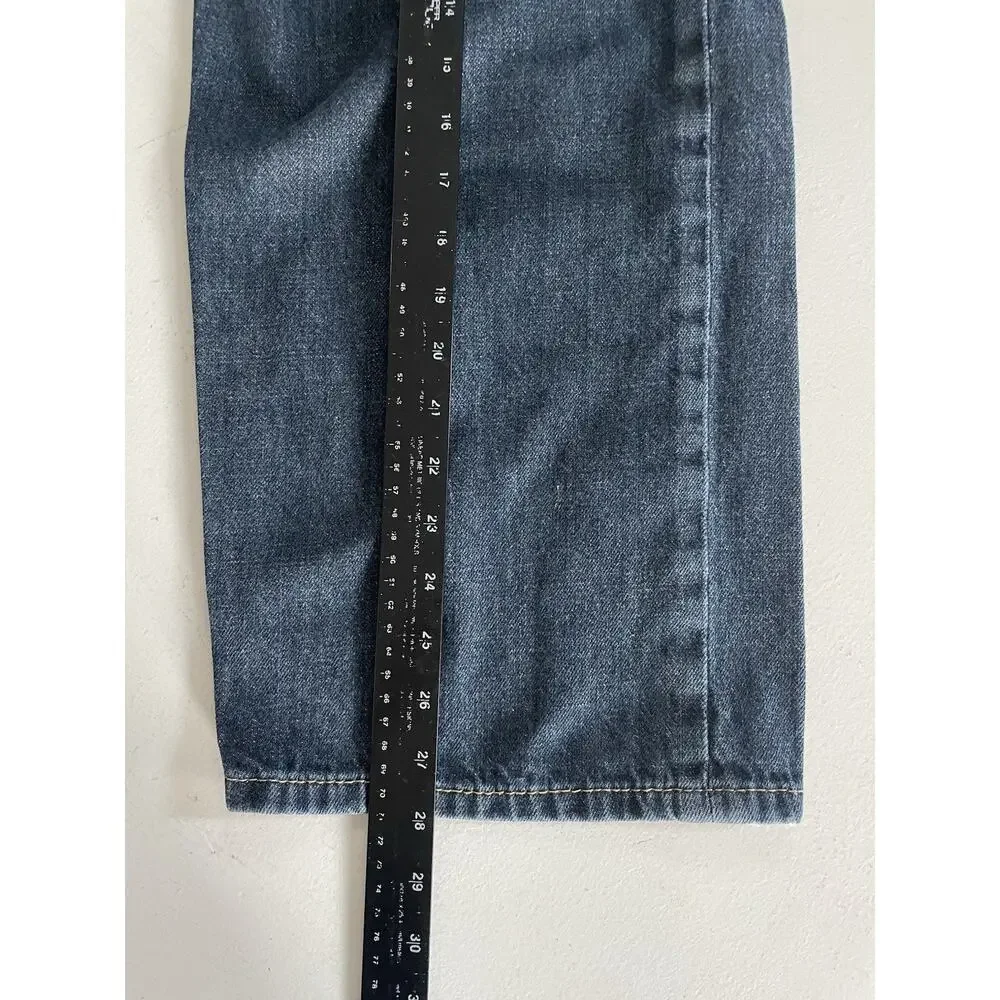 Levi's Men’s Denim Blue Jeans 44 x 30 Dark Wash Relaxed Fit Straight Preppy